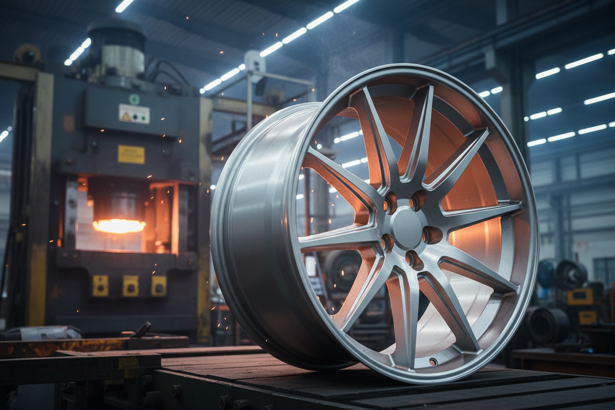 鍛造ホイール製造過程(完成直後)